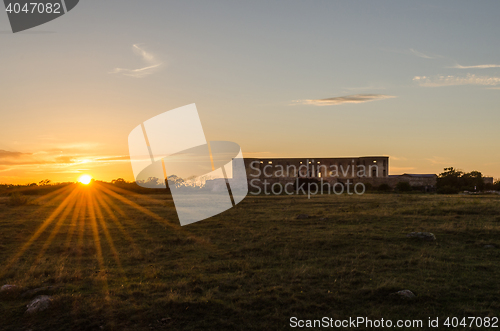 Image of Sunset by Borgholm Castle in Sweden
