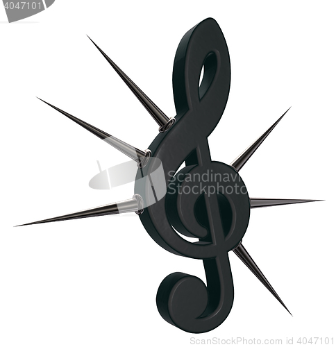 Image of clef with prickles - 3d rendering