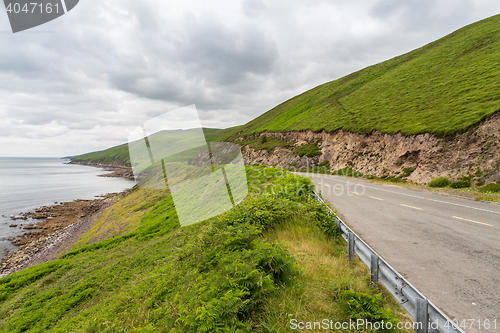 Image of asphalt road at wild atlantic way in ireland