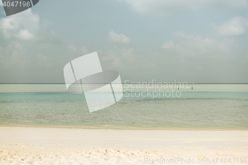 Image of sea and sky on maldives beach