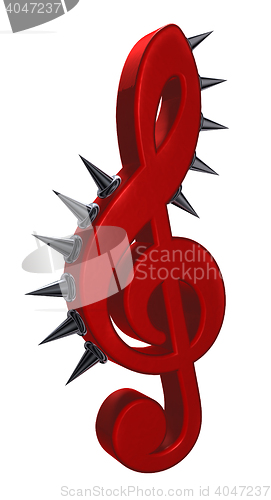 Image of clef with prickles - 3d rendering