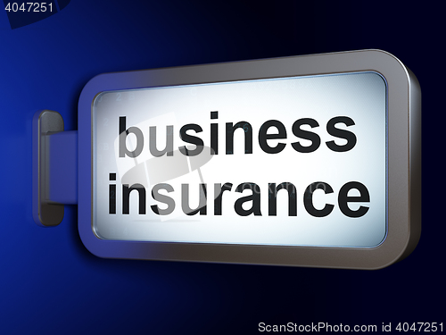 Image of Insurance concept: Business Insurance on billboard background