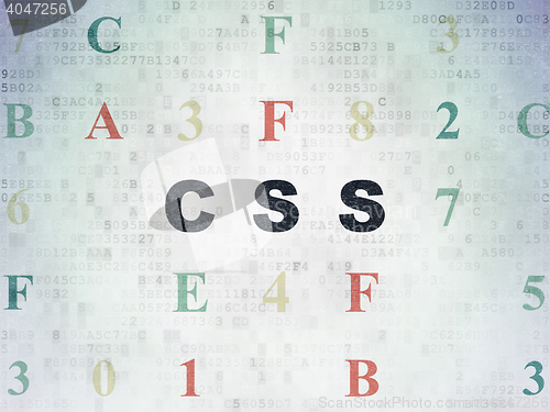 Image of Programming concept: Css on Digital Data Paper background