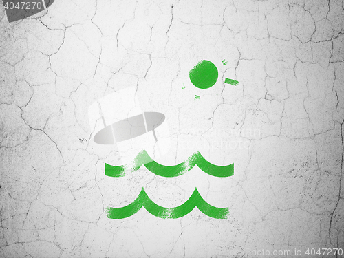 Image of Travel concept: Beach on wall background