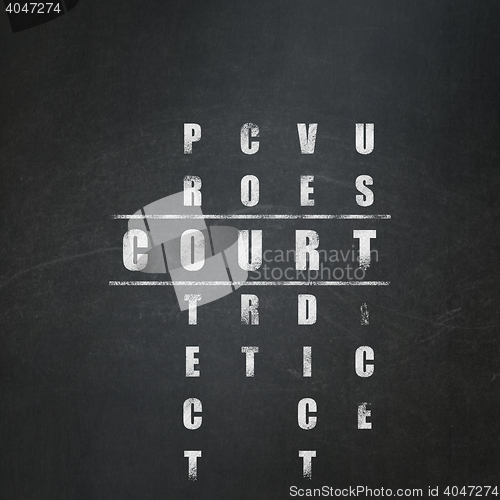 Image of Law concept: Court in Crossword Puzzle