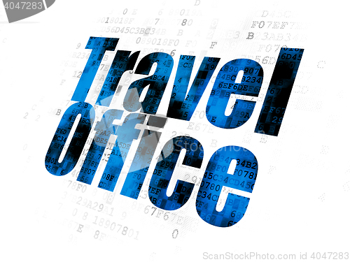 Image of Vacation concept: Travel Office on Digital background