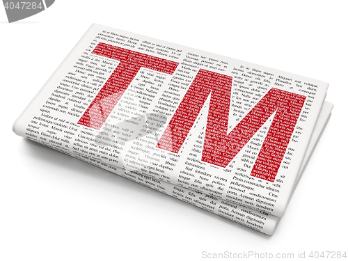 Image of Law concept: Trademark on Newspaper background