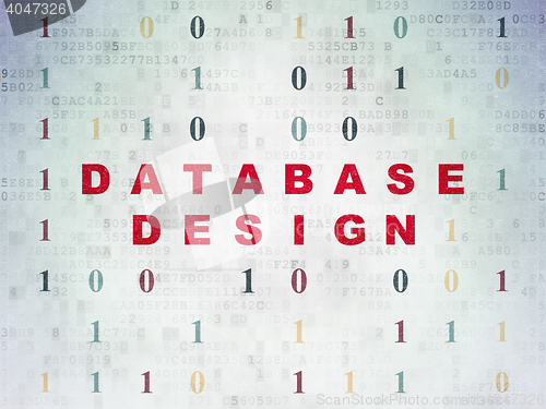 Image of Software concept: Database Design on Digital Data Paper background