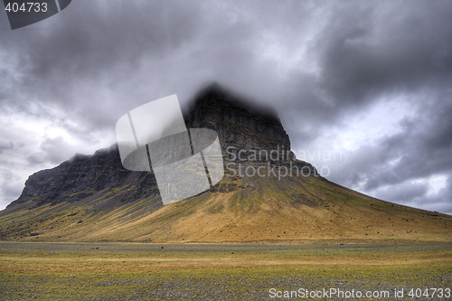 Image of hill in a fog