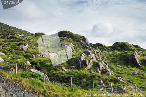 Image of view to rocky hills in ireland