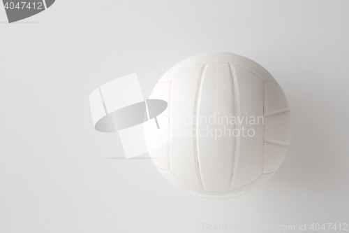 Image of close up of volleyball ball on white