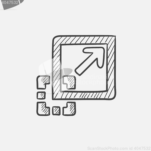 Image of Add content sketch icon.