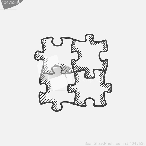 Image of Puzzle sketch icon.