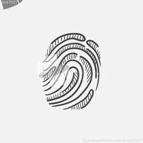 Image of Fingerprint sketch icon.