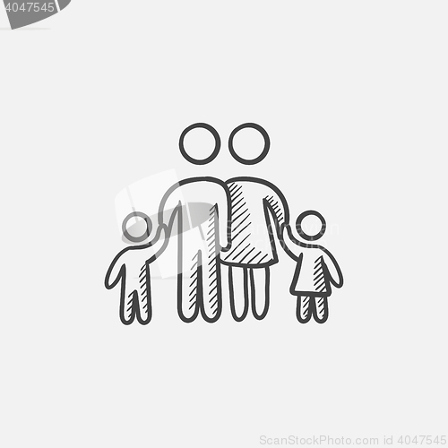 Image of Family sketch icon.