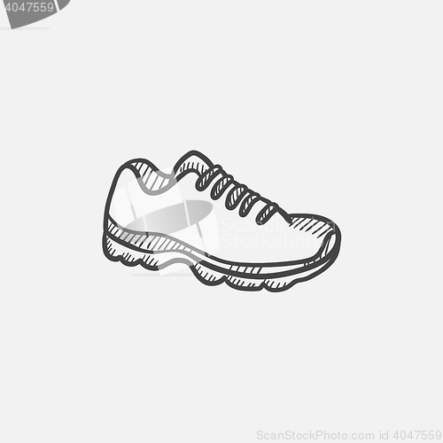 Image of Sneaker sketch icon.