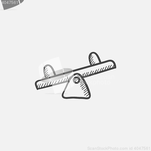 Image of Seesaw sketch icon.