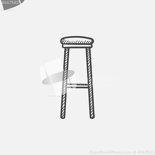 Image of Barstool sketch icon.