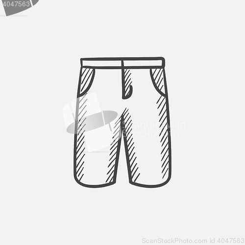 Image of Male shorts sketch icon.