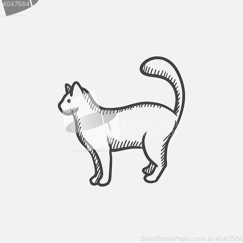 Image of Cat sketch icon.