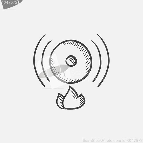 Image of Fire alarm sketch icon.