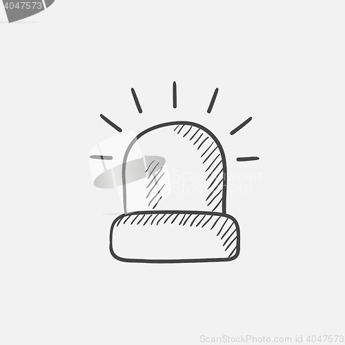 Image of Siren light sketch icon.