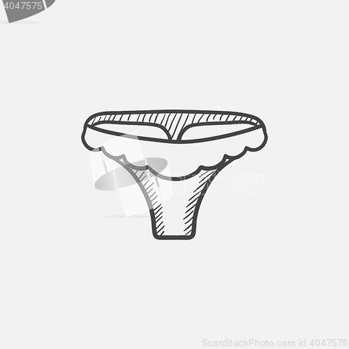 Image of Panties sketch icon.