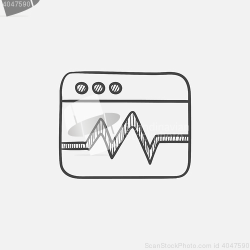 Image of Web analytics information sketch icon.