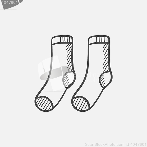 Image of Socks sketch icon.