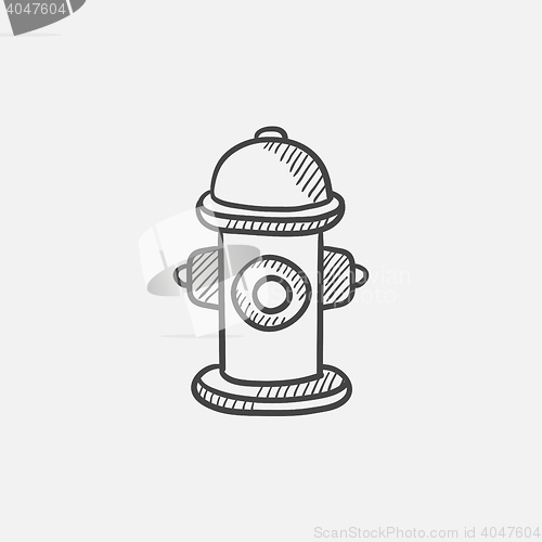 Image of Fire hydrant  sketch icon.