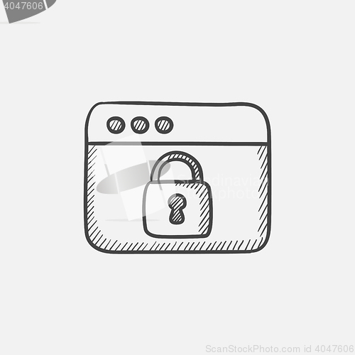 Image of Security browser sketch icon.