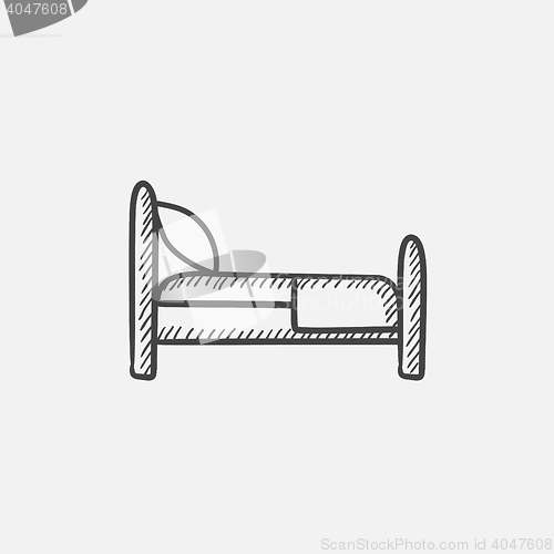 Image of Bed sketch icon.