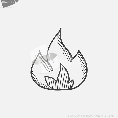 Image of Fire  sketch icon.