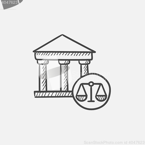 Image of Court sketch icon.