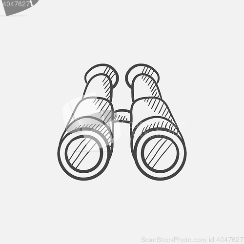 Image of Binoculars sketch icon.