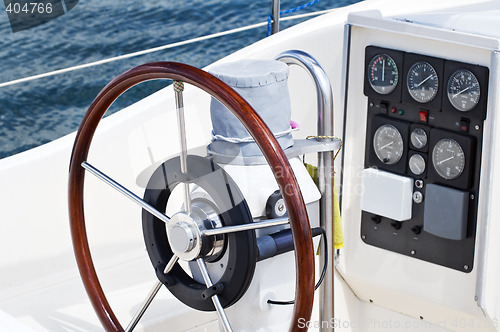 Image of Rudder and instruments