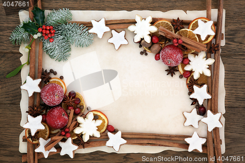 Image of  Christmas Abstract Food Border