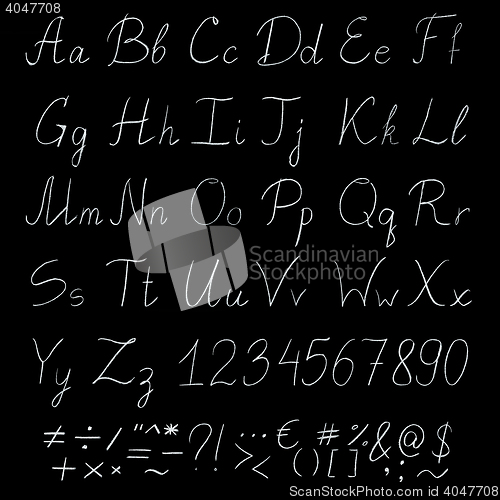 Image of Chalk alphabet.