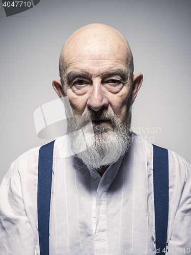 Image of strange looking older man portrait