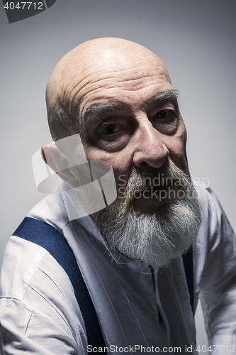 Image of strange looking older man portrait