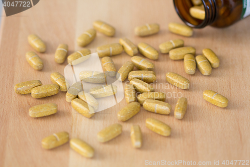 Image of pills isolated on white background
