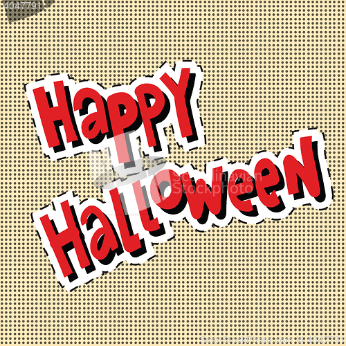 Image of Happy Halloween label sticker