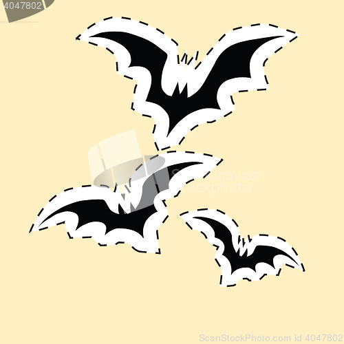 Image of Black bats label sticker