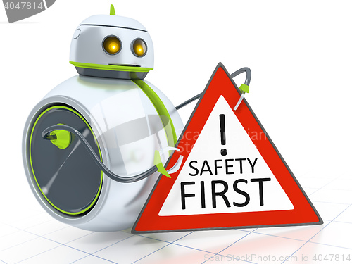 Image of sweet little robot safety first