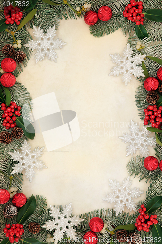 Image of Christmas Snowflake Border