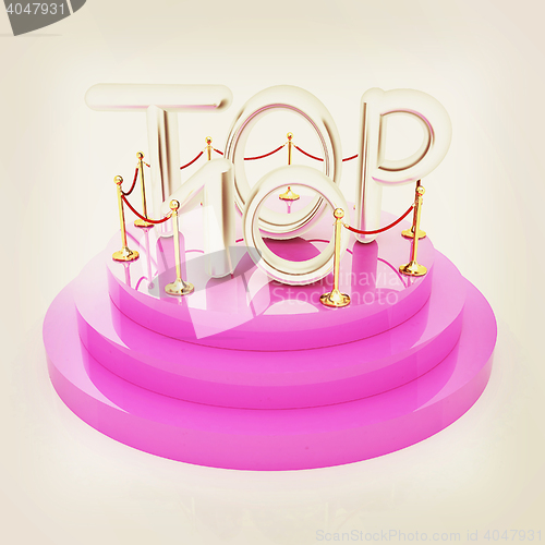 Image of Top ten icon on white background. 3d rendered image . 3D illustr