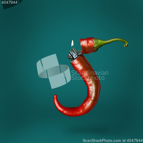 Image of Burning red hot chili peper