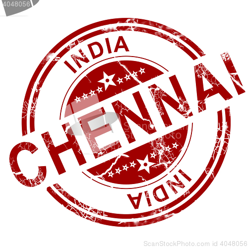 Image of Red Chennai stamp 