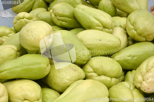 Image of Pile of chayote fruits