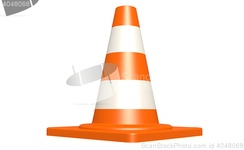 Image of Traffic cone in white and isolated background